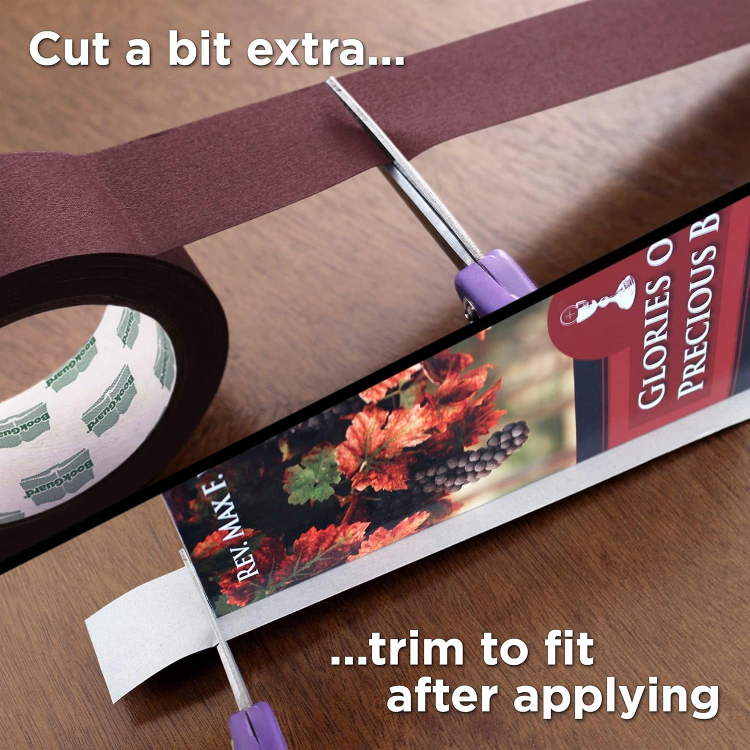 Inch Vinyl-Coated Cotton Cloth Bookbinding Repair Tape, 15 Yard Roll, Burgundy