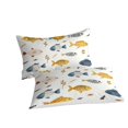thumbnail image 2 of Home Bedding Set Fish Shell Comforter Cover Set Teen Adult Creative Seafloor Bedspreads,King (90"x104"), 2 of 5
