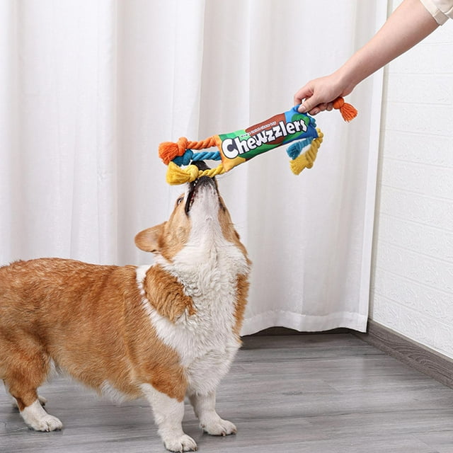 Juguetes para masticar perros con piernas de cuerda Juguetes de sonido Durable Suave Squeaky Perro Juguetes para interiores al aire lib