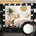 thumbnail image 6 of Richya Modern Makeup Vanity Desk with Lighted Mirror and Sturdy Stool,Makeup Table Sets with Drawers and Shelves, 6 of 7