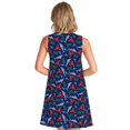 thumbnail image 2 of Bixox sharks turtles Print Women's Sleeveless A-Line Dress with Pockets, Casual Knee-Length Tank Dress for Summer-Small, 2 of 7