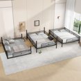 thumbnail image 4 of Leumius Queen over Queen over Queen Bunk Bed,Metal Triple Bunk Bed for 3 Kids/Teens,Heavy Duty Triple Bed with Guardrail and Ladder,Separates Into 3 Queen Beds,Black, 4 of 13