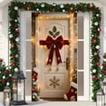 thumbnail image 5 of ToyKingdee Merry Christmas Door Cover Holiday Front Porch Door Banners Decoration Christmas Tree Ornaments for Sign Background Holiday Party Indoor Outdoor Decor, 5 of 7