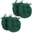 thumbnail image 1 of 16-inch Solid Twill Round Tufted Chair Cushions (Set of 4), 1 of 2