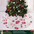 thumbnail image 6 of Coolnut Love Heart Christmas Tree Skirt 36", Valentine's Day Tree Skirt Double Layers Polyester Easter Tree Skirt for Valentine's Day Holiday Party Decoration, 6 of 6