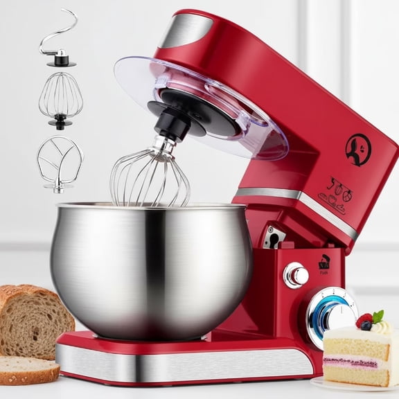 Stand Mixer 6.5 QT, 1000W 6-Speed Tilt-Head Electric Stand Mixer with Bowl, Dough Hook, Whisk & Beater, Kitchen Mixer for Baking