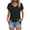 Black, variant on Summer Tops For Women Short Sleeve V Neck Solid Color Shirts Side Split Loose Casual Tunic Tops Burgundy