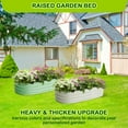 thumbnail image 6 of Acekid 2 Pcs 4.5x2x1ft Galvanized Raised Garden Bed, Outdoor Planters for Plants, Open-Ended Base Planter Box, Oval Metal Planter, 6 of 7