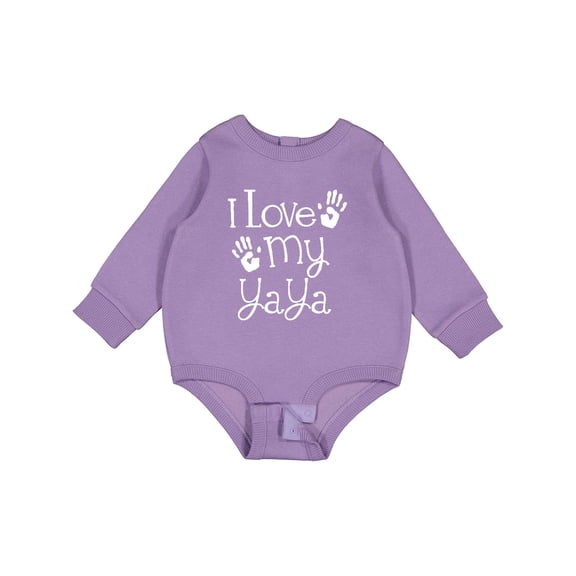 Inktastic I Love My Yaya Grandchild Baby Fleece Bodysuit