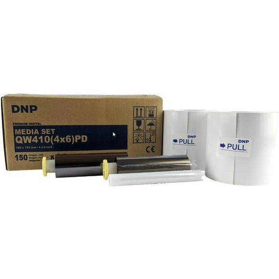 DNP QW4104x6 Premium Digital Media - paper and Ribbon for QW410 from KOBIS - A DNP Authorized Reseller