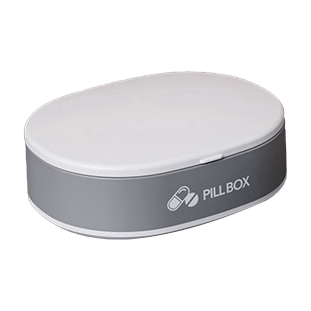 Pill Organizer Weekly Pill Box 6 Compartment Portable Medication Dispenser Travel Pill Case Mini Storage Container for Vitamins Supplements Pills