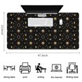 thumbnail image 5 of Long Mouse Pads for Desk,Black Gold Sun Moon Star Pattern Desk Mats on Top Of Desks, Desk Mouse Pad Extra Large with 3mm Non-Slip Base and Stitched Edge for Gaming,Office,Work,Home 47.3"x23.6", 5 of 6