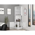 thumbnail image 2 of 12 - wine glass rack included / For wine lovers / Functional corner bar cabinet, 2 of 6