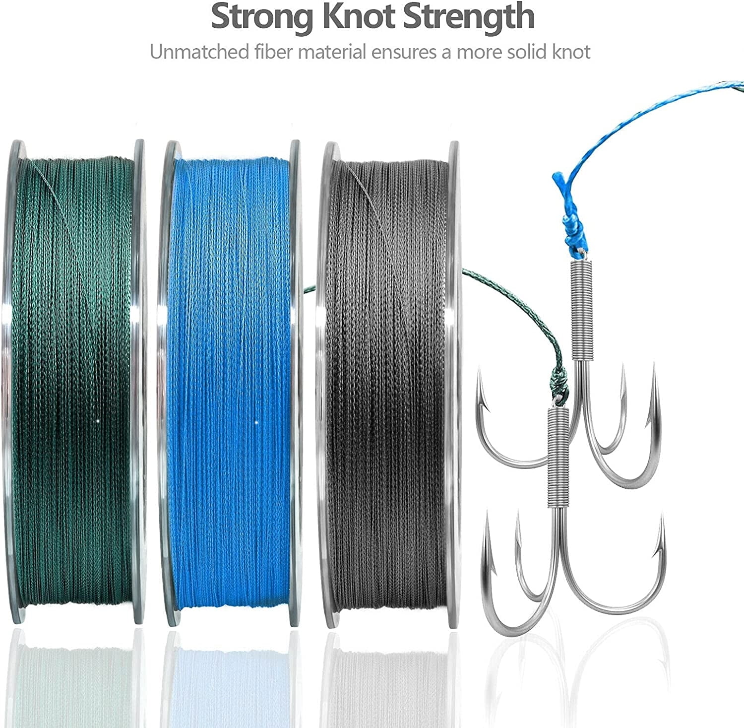 Feildoo Braided Fishing Line, Abrasion Resistant Braided Lines, High Sensitivity and Zero Stretch, 4 Strands to 8 Strands with Smaller Diameter