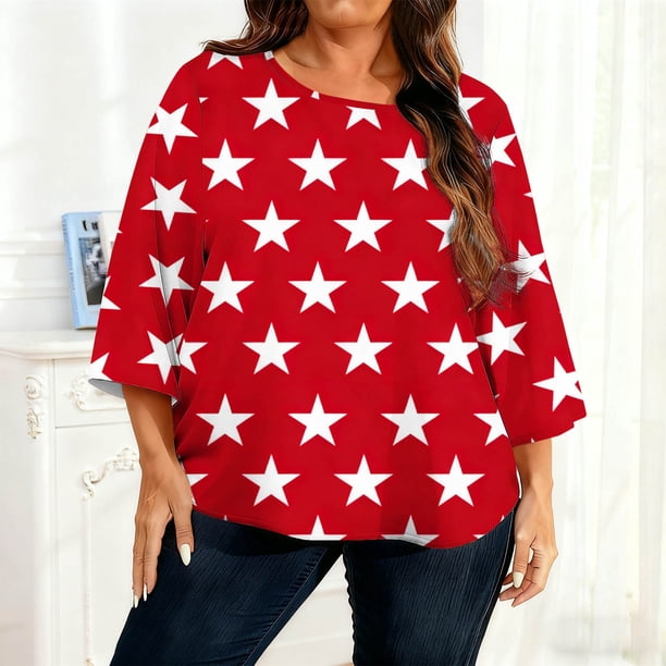 TaTaai Plus Size Gradient Print T-Shirt, Women's Long Sleeve Round Neck Top, Casual Loose Fit Blouse, Soft Home Wear, All Seasons Daily Attire Gift