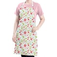 thumbnail image 5 of Pioneer Flower Floral Print Pattern Apron for Women and Men, Cotton Linen Waterproof with Pockets, Adjustable, 33x27 Inch for Kitchen, Gardening, BBQ, Salon, 5 of 6