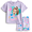 Light Purple, variant on Ms. Rachel Baby Girls Graphic Tee and Bike Shorts Set, 2 Piece, Sizes 0/3M-24M