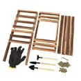 thumbnail image 4 of Plant Stand Small Solid Wood Plant Holder Rack 3-Tier 4 Potted Ladder Plant Shelf for, 4 of 8
