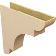 thumbnail image 5 of 8"W x 32"D x 32"H Thin New Brighton Rough Cedar Woodgrain TimberThane Corbel, Primed Tan, 5 of 6