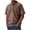 Brown, variant on Man Dressy Casual Man Casual Solid-Color Button Open and Close Vintage Short Sleeve Lapel Blouse Shirt Top Light Blue XXL