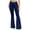 Blue, variant on Womens Workout Leggings Vintage Stylish Skinny Flared Yoga Trousers Elastic Spandex High Waist 7/8 Length Trousers Solid Sweatpants for Lady Joggers Vacation White