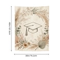 thumbnail image 3 of Patifu Boho Floral Graduation Cap Wreath Vertical Polyester Tapestry Wall Hanging for Bedroom Living Room Dorm 30*40in, 3 of 5