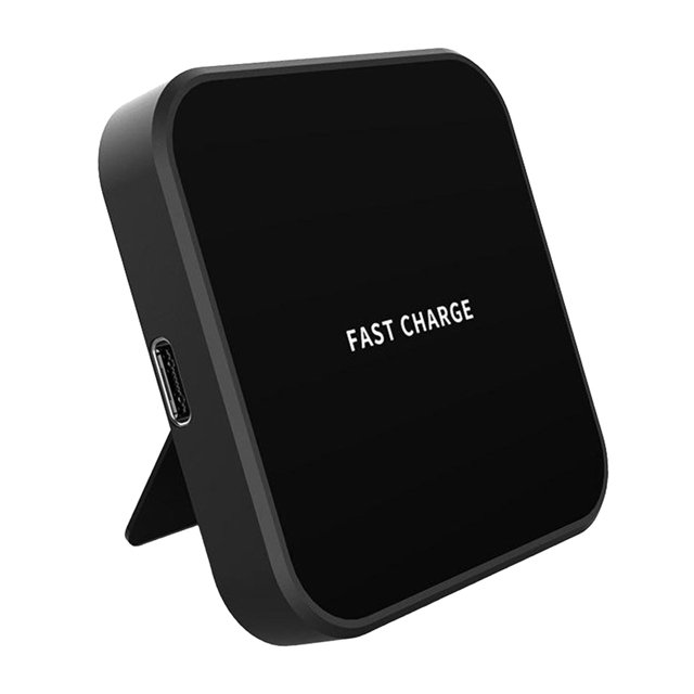 Soporte de teléfono celular Baoblaze inalámbrico de 15W con cable max para coche Negro