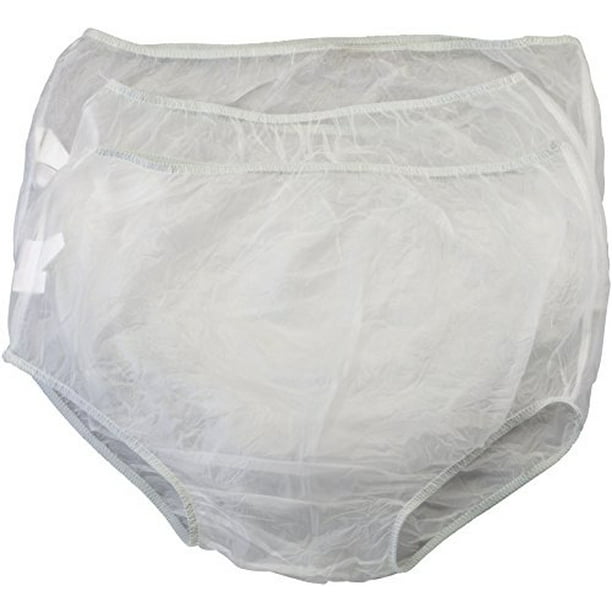 Culotte d'incontinence imperméable en vinyle, 3 paires, grand