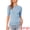 Light Blue, variant on Women's Lightweight Short Sleeve Sweater XL White
