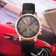 thumbnail image 5 of Reloj de mujer con correa de tres ojos Reloj de mujer de moda con romanos graduados, 5 of 6