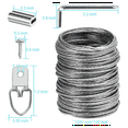thumbnail image 1 of 100 Pcs Picture Hanging Wire Kit, 100 Feet Heavy Duty Wire Picture Hanging for Photo Mirror Frame Artwork, 1 of 6