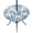 Light Blue, White, Sky, variant on Round Outdoor Tablecloth with Umbrella Hole and Zipper, Tropical Palm Tree Tablecloth with Elastic Waterproof, Vintage Sky Blue Exotic Botanical Plants Patio Table Covers for 45" - 54" Pool Tables