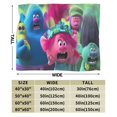 thumbnail image 3 of Manta de 3 piezas de Trolls, suave, acogedora, cálida y ligera, para sofá, cama, silla, camping, viajes, decoración, picnic, 60 x 50 pulgadas, 3 of 5