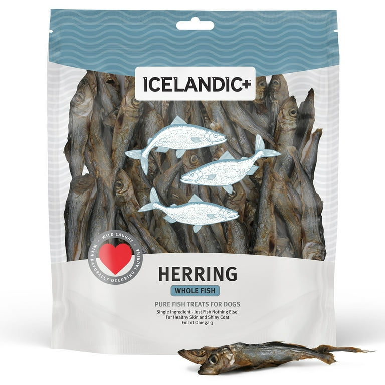 Icelandic+ Whole Fish Herring - 9oz Bag - Dog Treats, Pure Wild