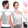 thumbnail image 1 of Corrector de postura Fit Geno para hombres y mujeres: Enderezador de hombros ajustable, soporte completo para la espalda, alivio del dolor - Corrector de columna jorobada y escoliosis (tamaño mediano), 1 of 5