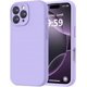 thumbnail image 1 of Funda de Silicona Premium, Forro de Microfibra Suave, para iPhone 16 Pro de 6.3 Pulgadas, Morado Claro, 1 of 7