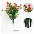 thumbnail image 2 of Morttic 6 Pcs Artificial Flowers, Outdoor UV Resistant Fake Plants Faux Greenery Shrubs Plastic Flowers for Indoor Outside Home Garden Wedding Office Decor(Orange Red), 2 of 7
