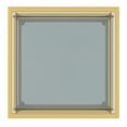 thumbnail image 4 of Contemporary Metal and Glass Small Square Coffee Table Gold, 4 of 8