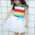 thumbnail image 1 of 1-9 Years Girls Princess Tutu Dress Rainbow Mini Sundress, 1 of 4