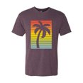 thumbnail image 2 of Tropical Palm Tree Silhouette | Mens Pop Culture Premium Tri Blend T-Shirt, Vintage Purple, Large, 2 of 4