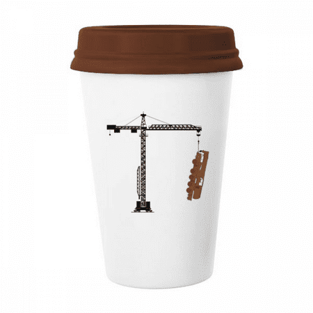 

Lifting Tower Weight-lifting Suspension Mug Coffee Drinking Glass Pottery Cerac Cup Lid