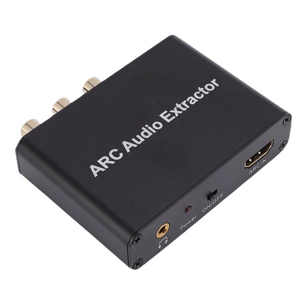 HD Multimedia Interface ARC Extractor, Auto Signal Muting ARC Adapter Coaxial Optical Aluminum Alloy Clear Sound Effect for TV