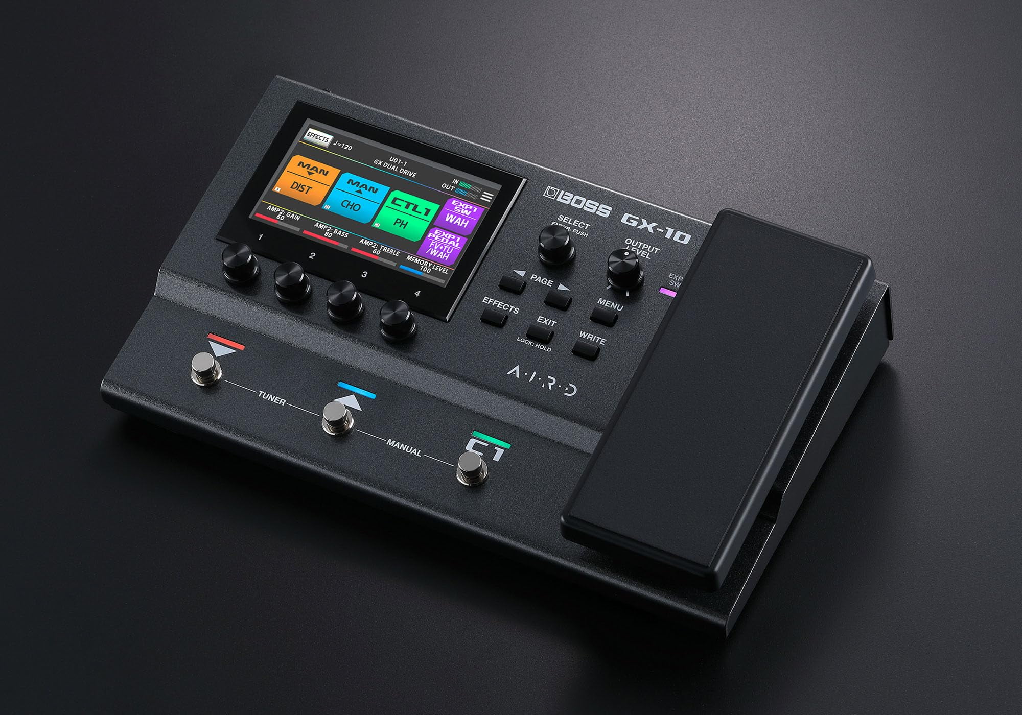 Boss GX-10 Guitar Effects Processor Bundle with Gearlux Instrument Cable, Patch Cable and Picks