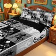 thumbnail image 3 of meiyoeat Western Cowboy Bull Skull Zipper Full Size Comforter Sets with Fitted Sheet and 2 Pillowcases For Boys,Rustic Farmhouse Cabin Zipper Bedding Set,Reversible,4 Pieces, 3 of 7