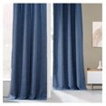 thumbnail image 4 of TiaGOC Faux Linen Room Darkening Curtains - 96 Inches Long Luxury Linen Curtains for Bedroom & Living Room (1 Panel), 50W X 96L, Denim, 4 of 9