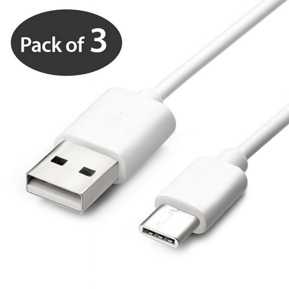 3x 3FT USB Type C Cable Fast Charging Cable USB-C Type-C 3.1 Data Sync Charger Cable Cord For Samsung Galaxy S9 S9  Galaxy S8 S8 Plus Nexus 5X 6P OnePlus 2 3 LG G5 G6 V20 HTC M10 Google Pixel XL