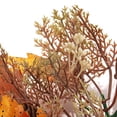 thumbnail image 5 of 10 Inch Fall Maple Leaf Candle Ring Wreath with Pumpkin Sunflower Berries, Wire Frame Thanksgiving Halloween Pillar Candle Holder Ring for Farmhouse Table Mantel Kitchen Cabinet Centerpiece Decor, 5 of 8