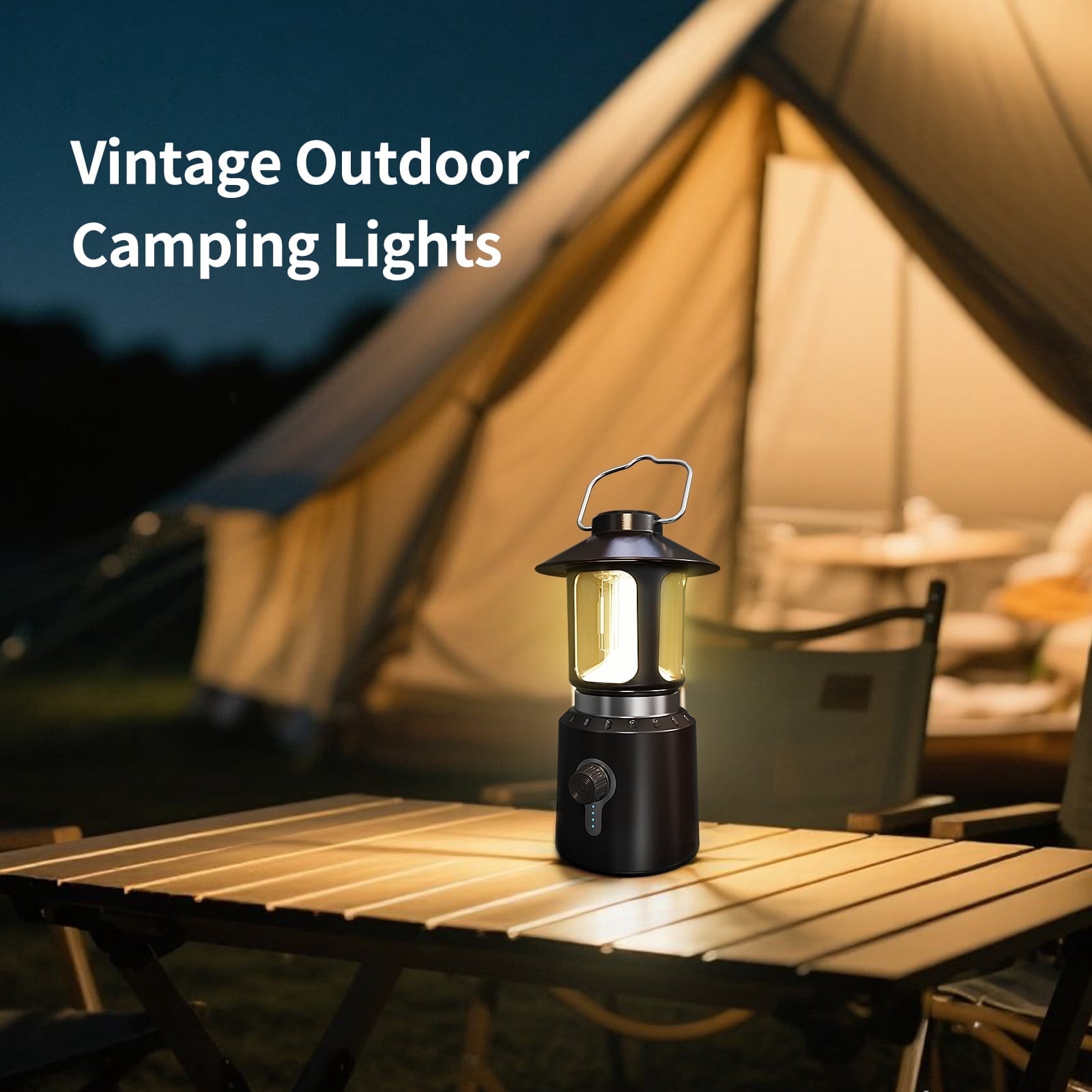 TOHETO LED Camping Light, Telescopic Hiking LED Light, 8000mAh Rechargeable Outdoor Camping Lantern, Waterproof Tent Light for Camping Garden Tent Hiking Climbing