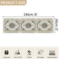 thumbnail image 2 of 2'x8' Vintage Area Rugs,Soft Washable Distressed Thin Rugs for Kitchen Bedroom,Non-Slip Foldable Indoor Carpet,Grey Brown, 2 of 5