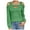 Green, variant on Women's Off Shoulder T-Shirt Hollow Out Round Neck Long Sleeve Casual Blouse Solid Color Fashion Top Comfortable Fit